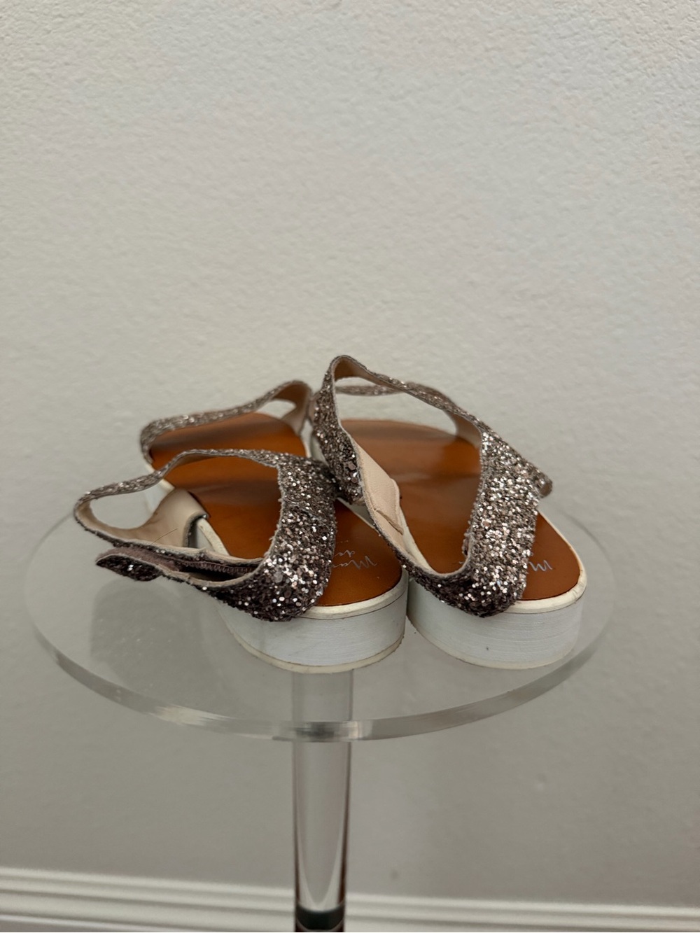 Sparkle Platform Sandals in Silver - Picture 5 of 8